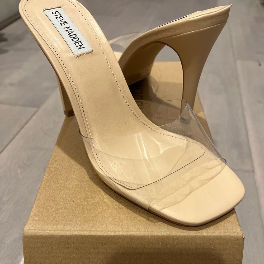 Steve Madden Tolly Clear mules